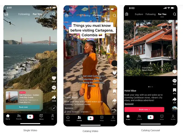 TikTok 推出基于AI模型的全新旅游广告